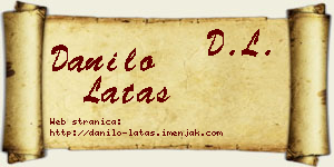 Danilo Latas vizit kartica